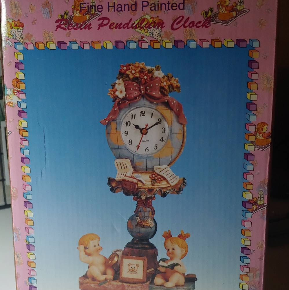 Hand Painted Pendulum Clock